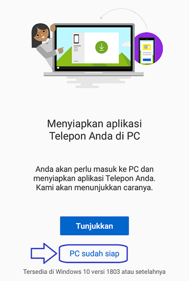 Cara menerima Notifikasi Smartphone dan membalas SMS di PC Windows 10